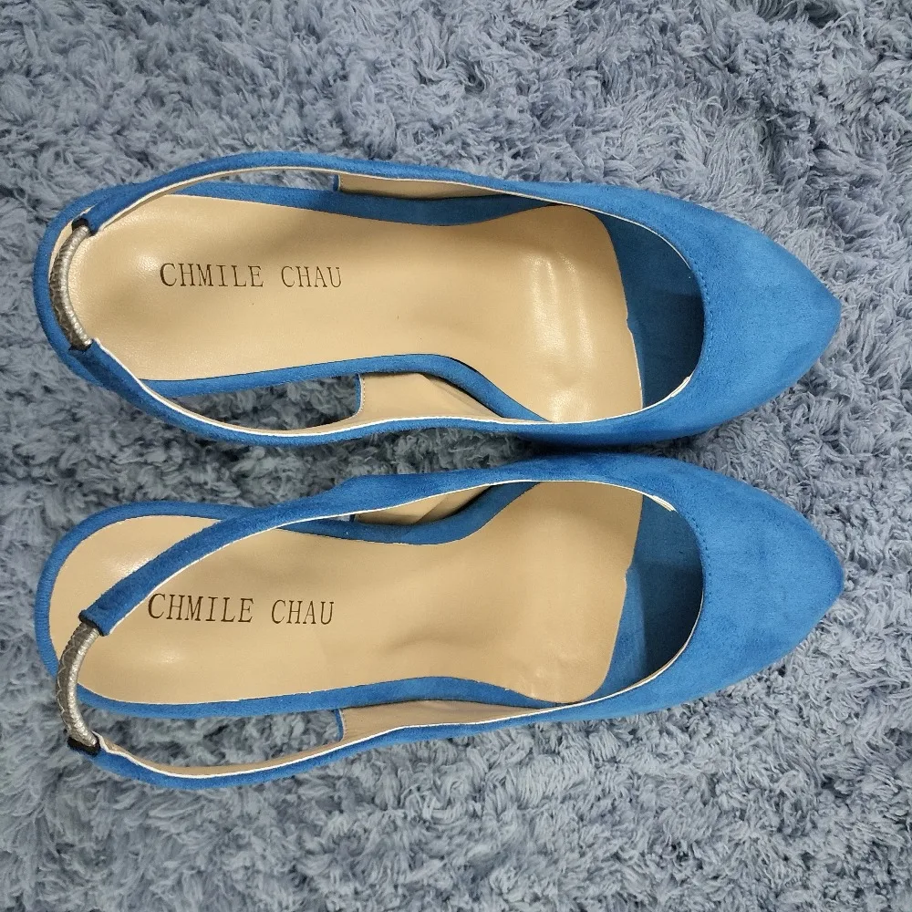 CHMILE CHAU/атласная пикантная обувь для вечеринок женские туфли-лодочки на платформе с круглым носком на высоком каблуке-шпильке с ремешком на пятке zapatos mujer 3463B-C5
