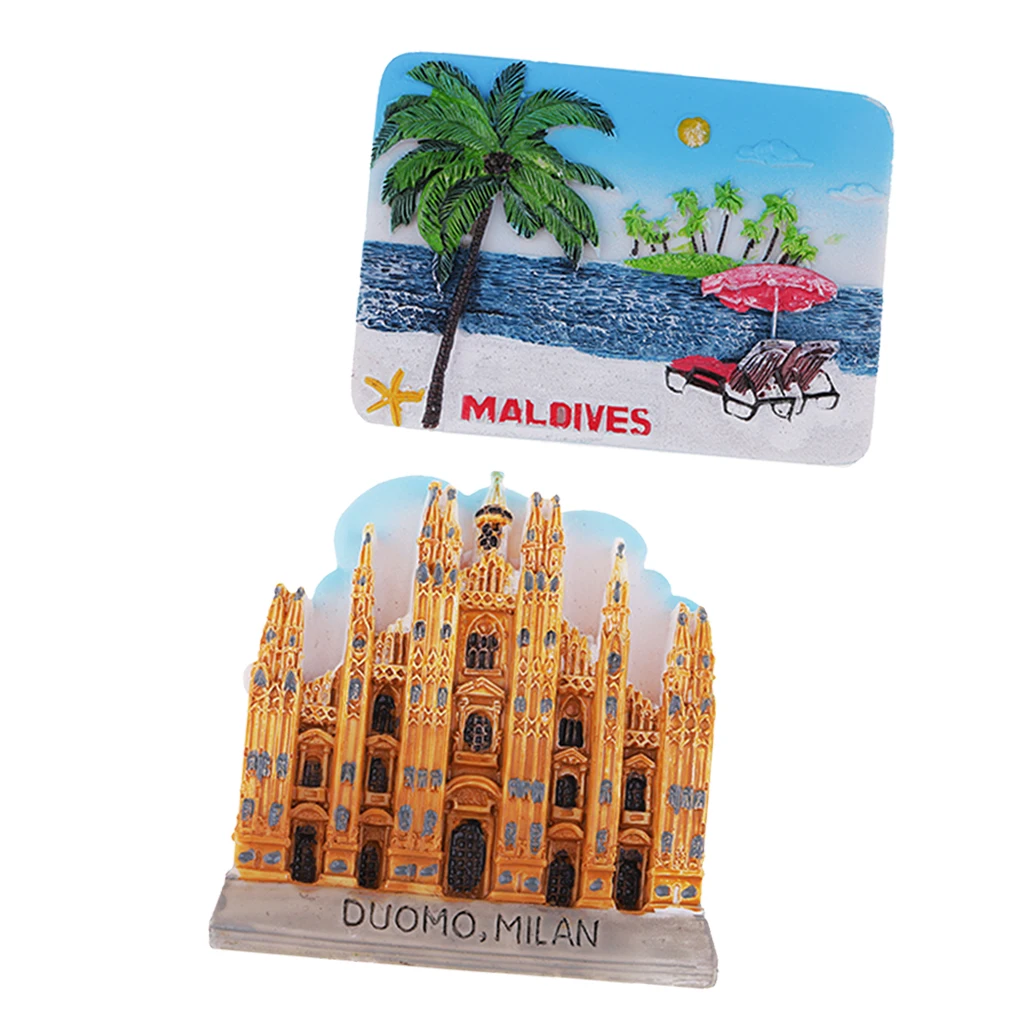 2x Resin Fridge Magnet Refrigerator Stickers Home Decoration