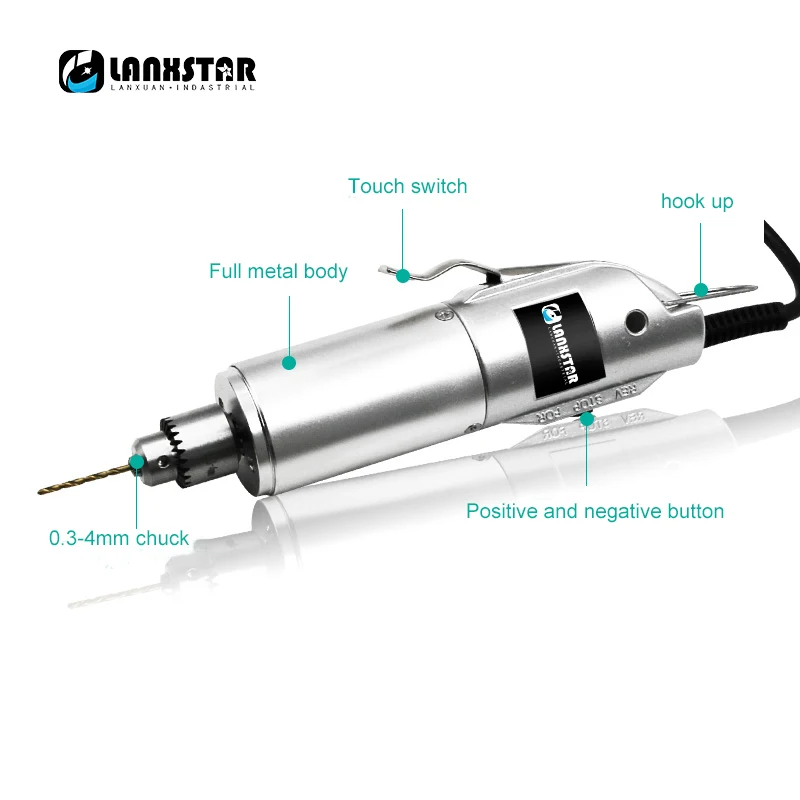 220 В 110 регулируемая переменная скорость дрель PCB ювелирных изделий из дерева, металлический алюминиевый пропиленгликоль 0,3~ 4 мм Высокая точность гравировки электрическая дрель