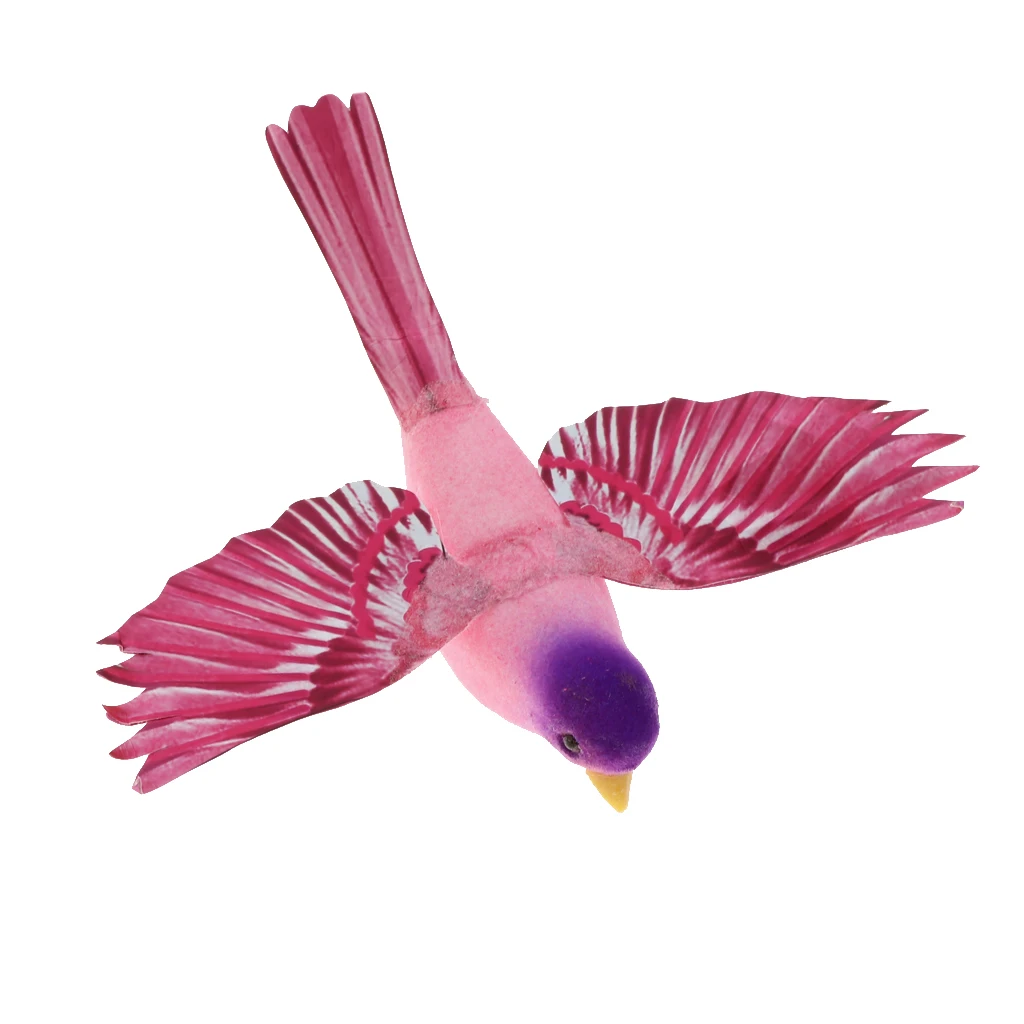 Spreading Winds Artificial Feathered Foam Birds Home Garden Sculptures Wedding Decor Home Garden Decorations
