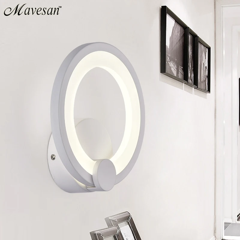 Buy Cheap Around arylic boby Art Deco Modern LED Wall Lamp with 12W Wall Sconce White Indoor Lighting Lamp AC100-265V 