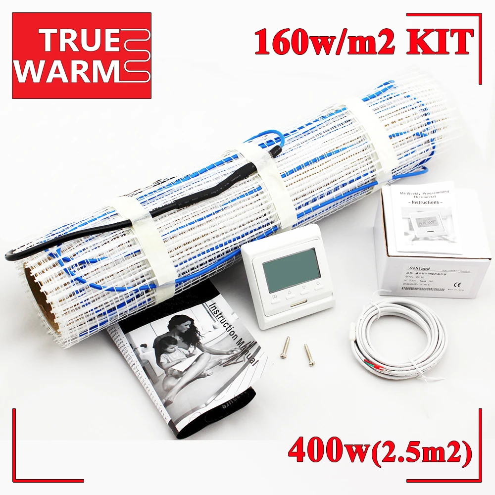 2 5sqm 160w M2 Heat Mat Kit For Heated Floors Smart Eazy To