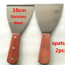 Высокое качество 1 пара шпатель деревянная ручка для жареного мороженого машина 2 шт. лопата деревянная ручка шпатель лопатка для еды/совок/лопатка