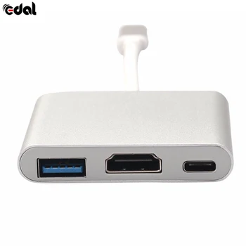 

USB 3.1 Type C to 4K HDMI 3in1 Multi Cable Adapter Converter for Macbook