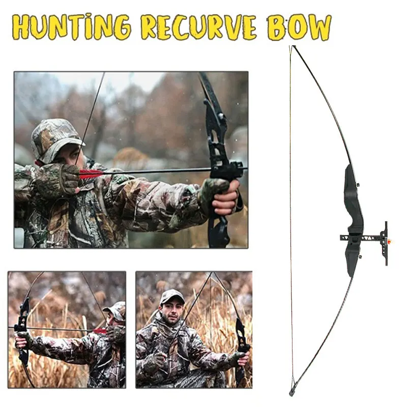 

Hunting Straight bow 40 lbs FRP Hunting Bow for Archery Outdoor Sport Hunting Practice Bow Arrow professional Survival tool