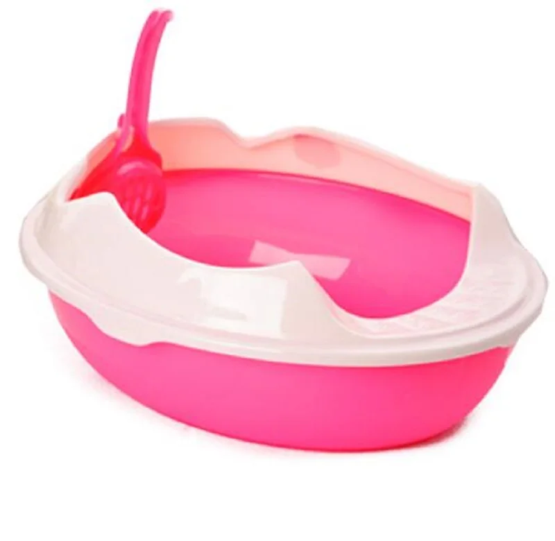 

Hot Sale Semi-closed Cat Toilet Durable Restroom For Cats Tray For Cats Reusable Litter Box Training Toilet Sandbox Cheapest