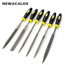 NEWACALOX 6pcs Needle File Microtech Metal Files Set Filling Tool Rasp Woodworking Wood Carving Tools Diy Folder Hobby Tool Hand