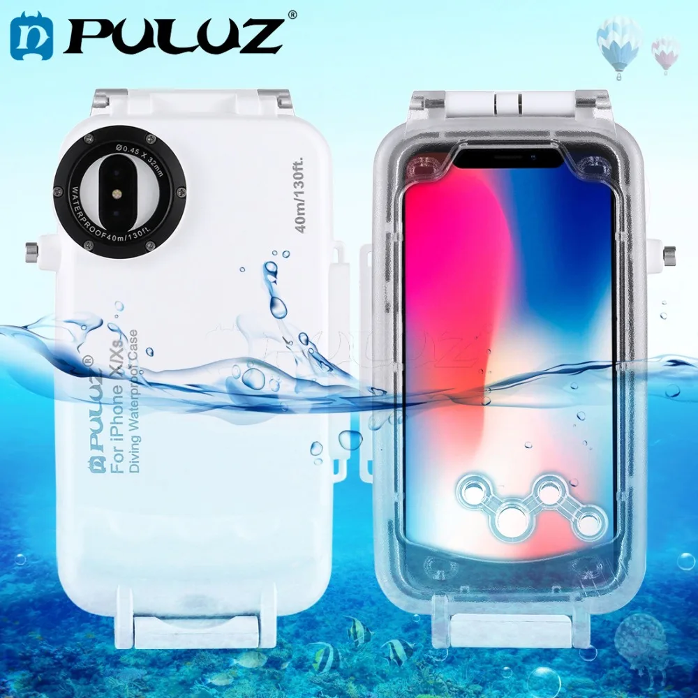 PULUZ для iPhone X/XS подводный корпус 40 м/130 футов Дайвинг телефон защитный чехол