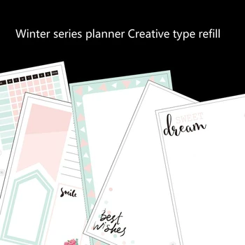 

Lovedoki Winter Series Creative Notebook Core Filler Paper 2019 Day Planner Blank Grid Refill For Dokibook School Stationery