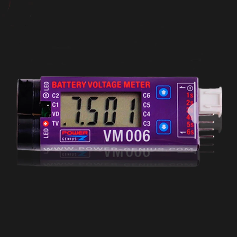 1PC VM006 1-6S LiPo ACCURATE Battery Voltage Meter Tester Buzzer Indicator Alarm PG High Presicion LED Display | Игрушки и хобби
