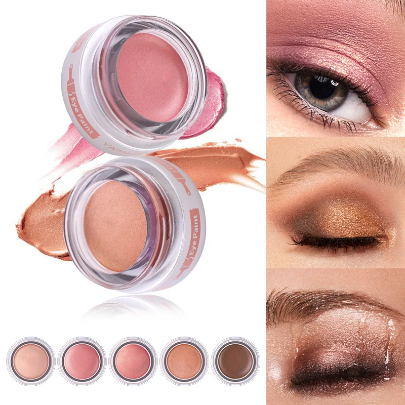 

New Fashion Monochrome pearlescent eyeshadow powder Soft Glitter Shimmering Colors Eyeshadow Metallic Eye Cosmetic