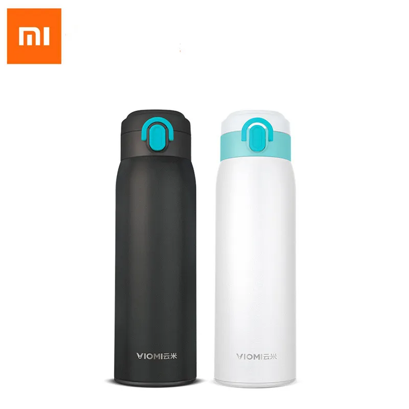 

Original Xiaomi mi Mijia VIOMI Thermos Cups Stainless Steel Vacuum 24 Hours Flask Water Smart Bottle Thermos Single Hand ON D5