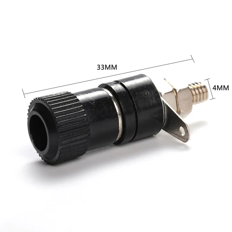 Top Thread Outer Diameter About: 4mm, Total Length: 33mm Banana Socket Terminal Connector Professional Binding Post Nut