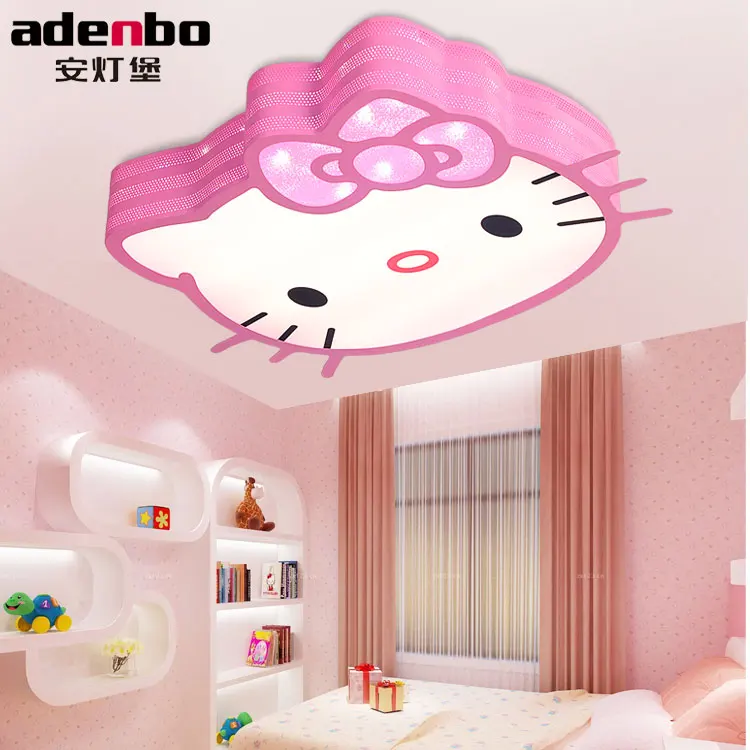 Remote Control Hello Kitty Kids Ceiling Lights LED Ceiling Lamp White