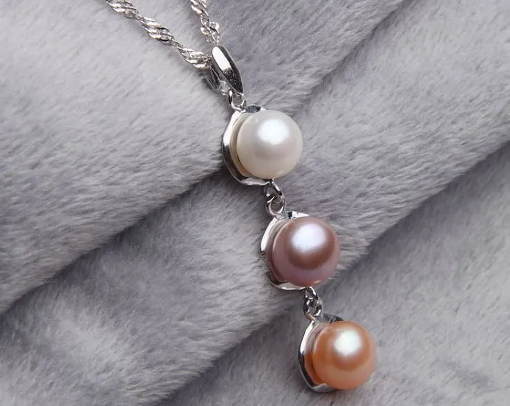 

Real Genuine Natural Fresh Water Pearl Pendant with Chain Classical Pendant Jewelry for Charm Women
