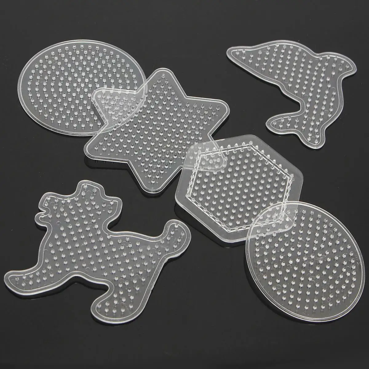 Cheapest Clear 9 Pattern Template Fuse Hama Beads DIY Hand Making font b Toy b font