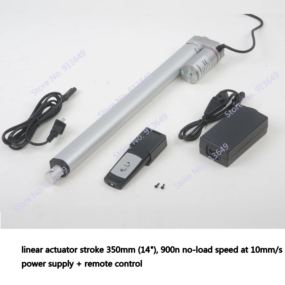 12 volt linear actuator with 14inch/350mm stroke, 900N/90kgs load for solar tracker with remote control