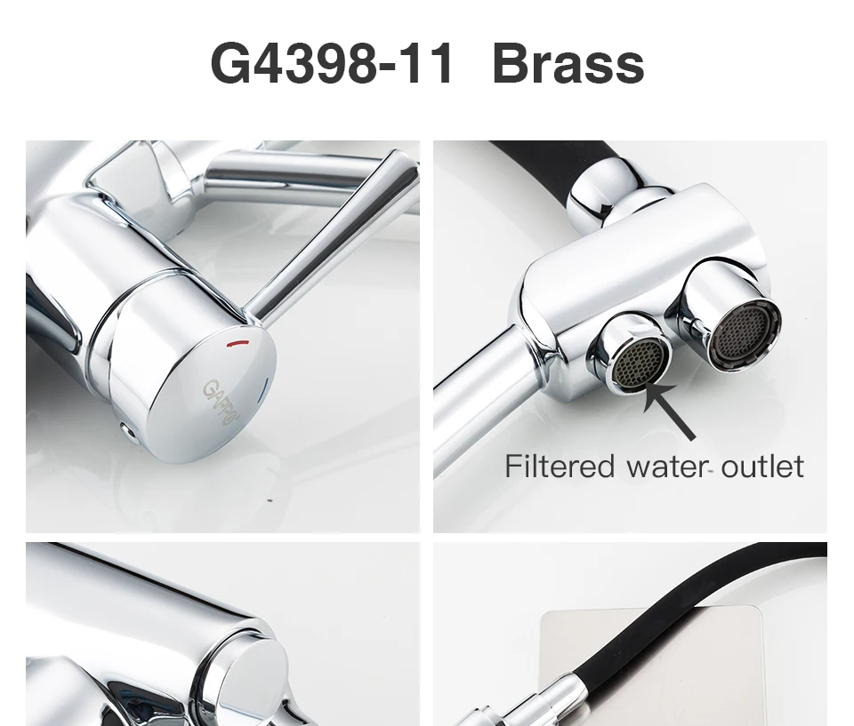 GAPPO kitchen faucet white filtered water mixer tap torneira kitchen sink faucet mixer Brass sink faucet filter water taps