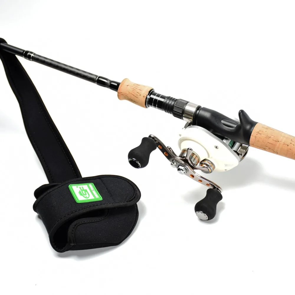SF Fishing Rod Sleeve Cover Casting Rod Socks Black Two in one Baitcaster Reel Cover Protector and Reel Combo Tools