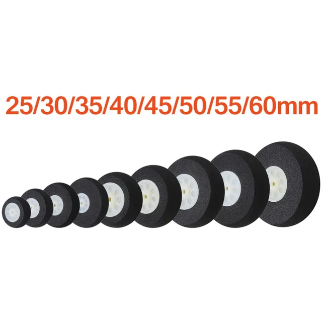 Best Offers Light Foam Tail Wheels Sponge 25mm  30mm  35mm  40mm  45mm  50mm  55mm  60mm For RC Remote Control Airplane Replacement Parts
