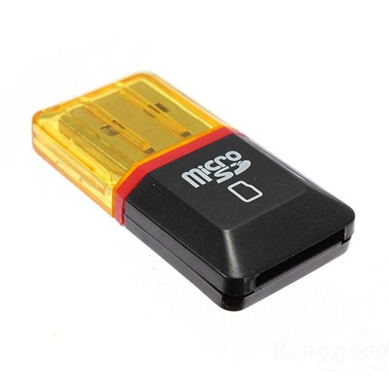 Портативный, цвета леденцов Мини Размер алмаз USB 2,0 Hi-speed Micro SD SDHC TF кард-ридер Поддержка 128 МБ-32 Гб отправлено в случайном порядке