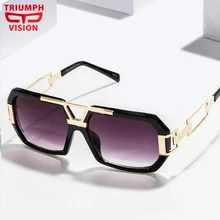 Trioo для настоящих мужчин солнцезащитные очки для Для мужчин Элитный бренд солнцезащитные очки, мужские новые UV400 солнцезащитные очки с градиентными линзами дизайнер