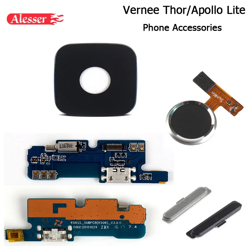 Alesser для Vernee Apollo Lite Тор Марс usb зарядный порт разъем гибкий кабель Кнопка питания зарядное устройство адаптер Датчик отпечатков пальцев