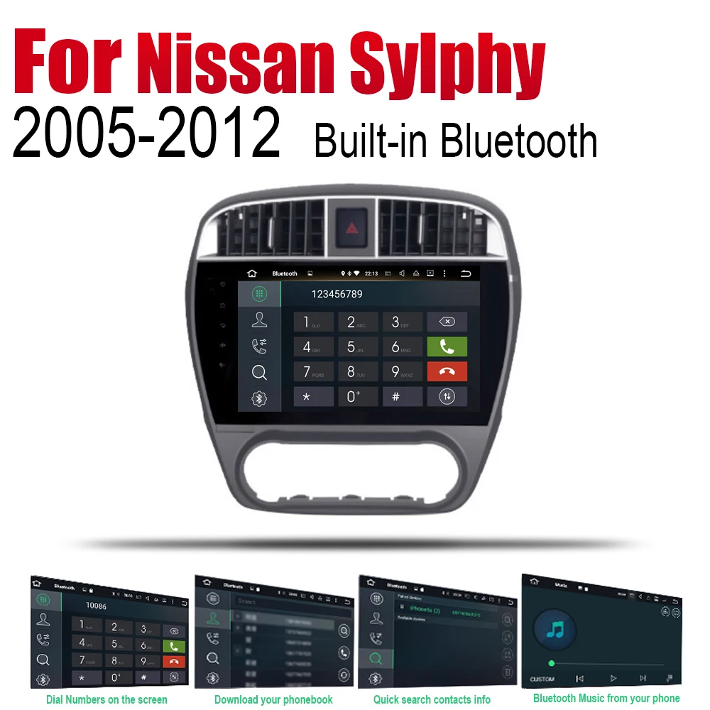 ZaiXi Android автомобильный радиоприемник GPS навигация для Nissan Sylphy 2005 2006 2007 2008 2009 2010 2011
