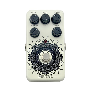 

New Metal Distortion Electric Guitar Effect Pedal white Aluminum Alloy Housing True Bypass effects free shipping