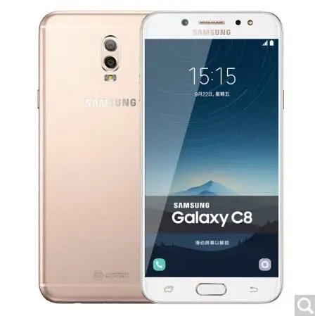 Мобильный телефон Galaxy C8 супер AMOLED FHD 3G/32 ГБ 4 ГБ/64 фронтальная камера 16 МП две sim