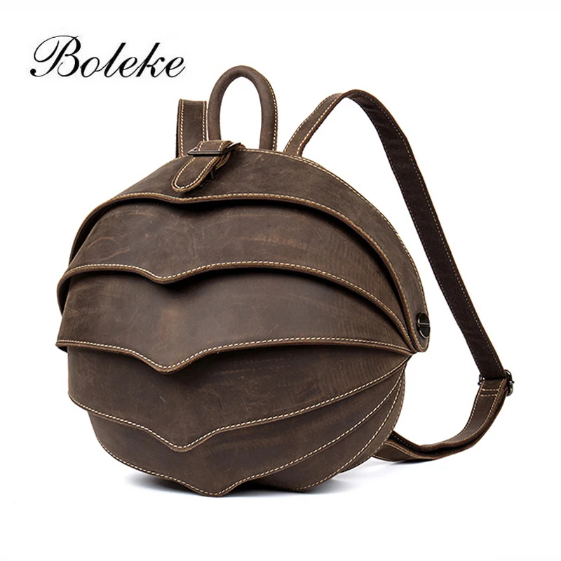 Высококачественный мужской рюкзак из натуральной кожи Crazy Horse, кожаная школьная сумка, индивидуальная винтажная ручная работа Bettle, рюкзак Rucksack045