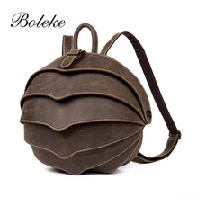 Высококачественный мужской рюкзак из натуральной кожи Crazy Horse, кожаная школьная сумка, индивидуальная винтажная ручная работа Bettle, рюкзак Rucksack045