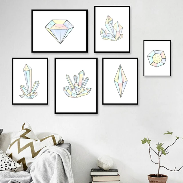 Modern Minimalis Nordic Geometri Poster Dinding Gambar 