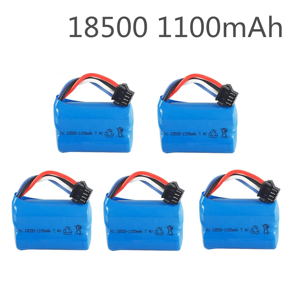 5pcs Upgrade 3.7v 1100mah 18500 Lipo Battery For Udi 001 Udi001 Huanqi
