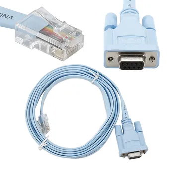 

Console Cable RJ45 Cat5 Ethernet to Rs232 DB9 COM Port Serial Female Routers Network Adapter Cable Blue 1.8m 6Ft For Cisco