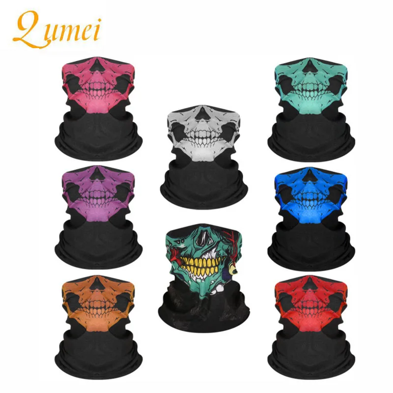 

Seamless Multifunctional Magic Headscarf Riding Women Mask Winter Warm Collar Halloween Skull Men Maske Scarves B36