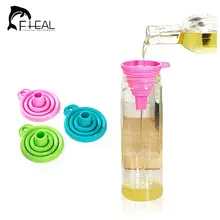 FHEAL Creative New Mini Silicone Gel Collapsible Style Funnel Hopper Kitchen Cooking Tools