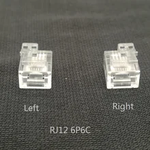 20 шт./лот R12 разъем 6P6C правая Пряжка левая Пряжка кабельный Штепсель штепсельная вилка Хрустальная головка