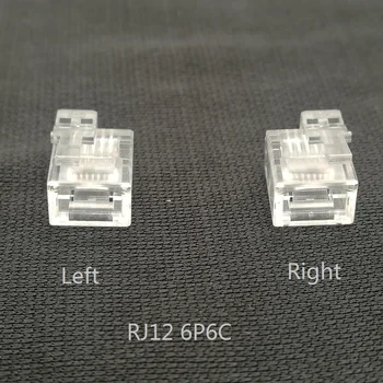 

20PCS/lot R12 connector 6P6C right buckle left buckle cable plug cable plug crystal head