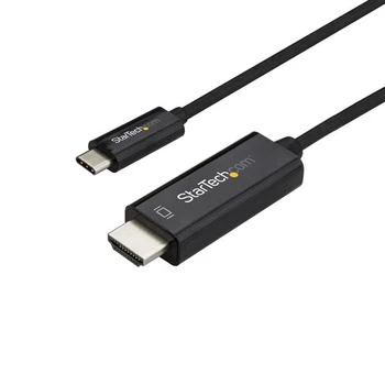 

StarTech.com 2 m (6 ft.) USB-C to HDMI Cable - 4K at 60 Hz - Black, 2 m, USB Type-C, HDMI, Male, Male, Straight