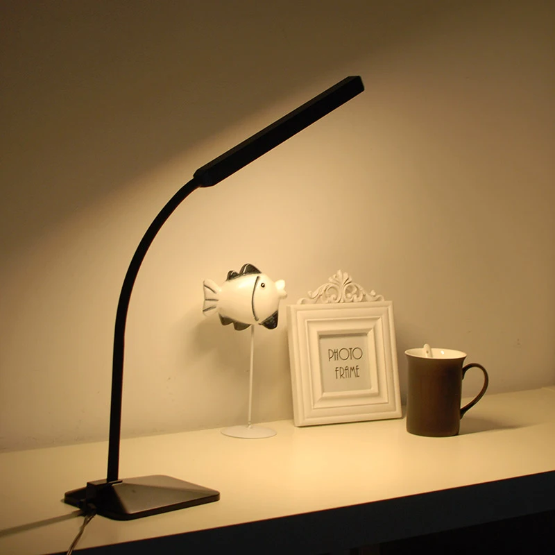 Lingsheng Gooseneck Led Desk Lamp Touch Dimmable Eye Protection
