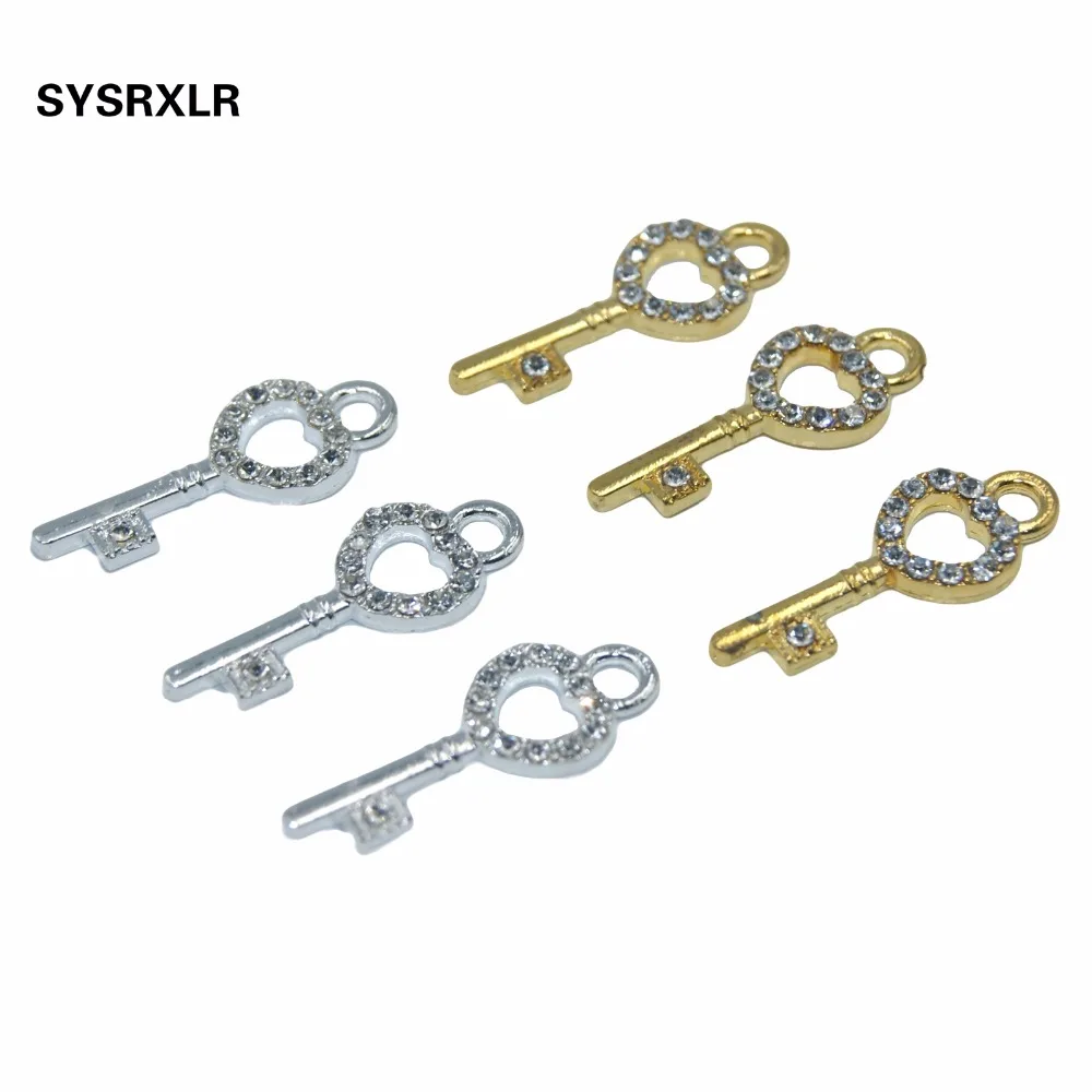 

Wholesale 10 Pcs/lot Key For Jewelry Making Charm DIY Bracelet Necklace Earrings Jewelry Findings Accessories 9*24 MM