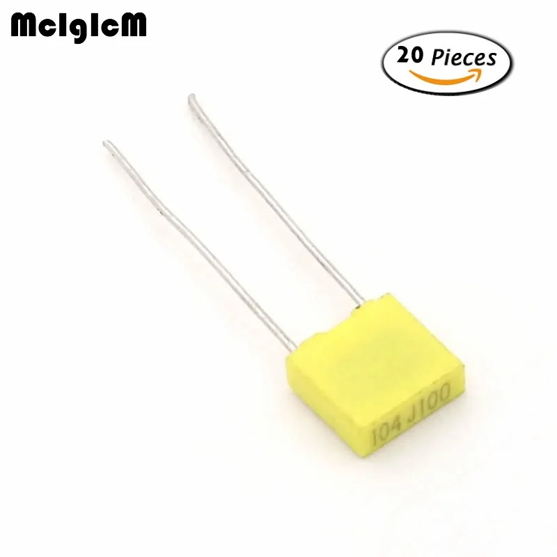 20pcs 100V Correction capacitor corrective capacity Polyester film capacitor 1nF 2.2nF 4.7nF 10nF 22nF 47nF 100nF 220nF 470nF