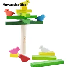 1 комплект Птицы укладка высокий баланс луч Деревянный Укладка строительные блоки Дети руки на мозге игрушки обучение в детском саду