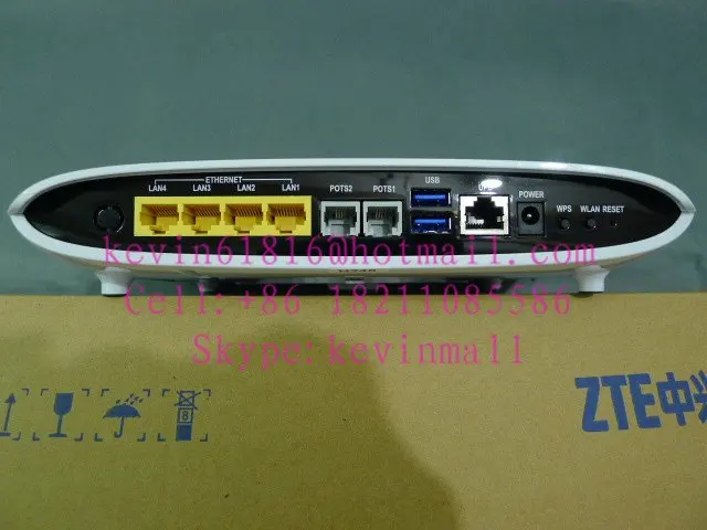 ZTE ZXA10 F660 V1 GPON ONT с 4 портами GE LAN + 2 телефонных порта WIFI USB SC/APC green input английское