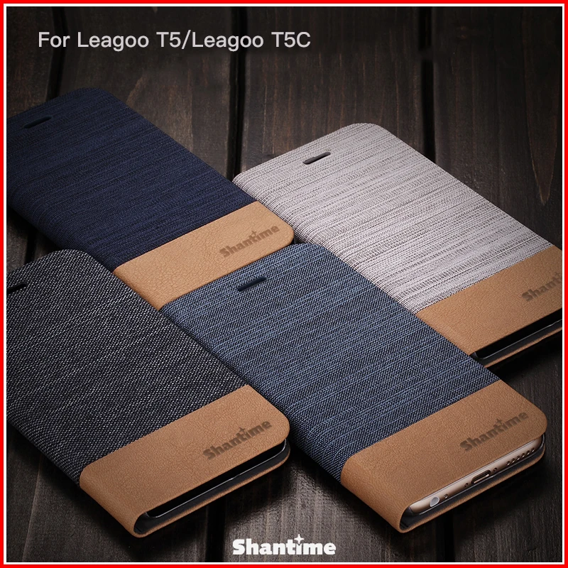 

PU Leather Phone Case For Leagoo T5 Flip Case For Leagoo T5C Business Case Soft Silicone Back Cover