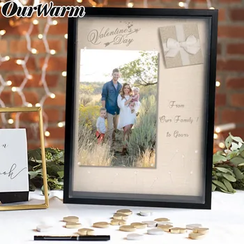 

OurWarm DIY Wedding Souvenirs for Couples Display Shadow Box Frame Linen Background and 15 Stick Pins Memory Display Boxes