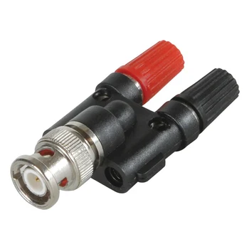 

New 50 ohm Impedance BNC Male To Dual Banana Jack Binding Posts Adapters --M25