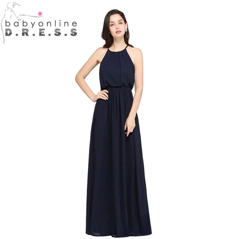 

Simple Style A Line Halter Neck Prom Dress Long Multi Colors Chiffon Prom Gowns Formal Party Dress Robe de Soiree Longue