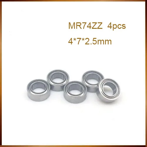 abec 4PCS High quality ABEC MR74ZZ MR74Z MR74 ZZ L 740ZZ 4x7x2.5 mm 4*7 ...